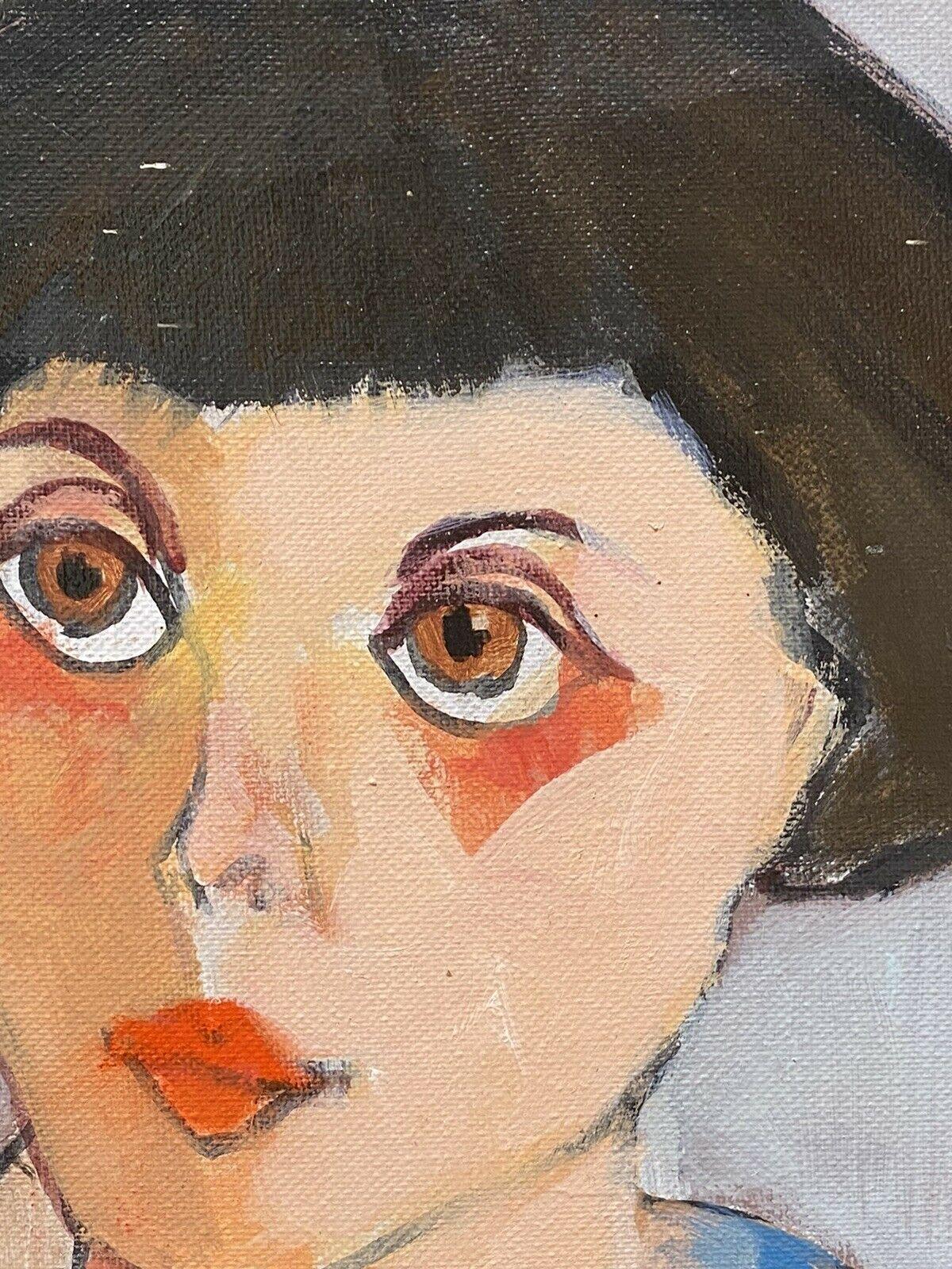 Rene Leroy, Pintura Modernista Contemporánea Francesa, Retrato de Cabeza de Dama en Excelente Estado en Cirencester, GB