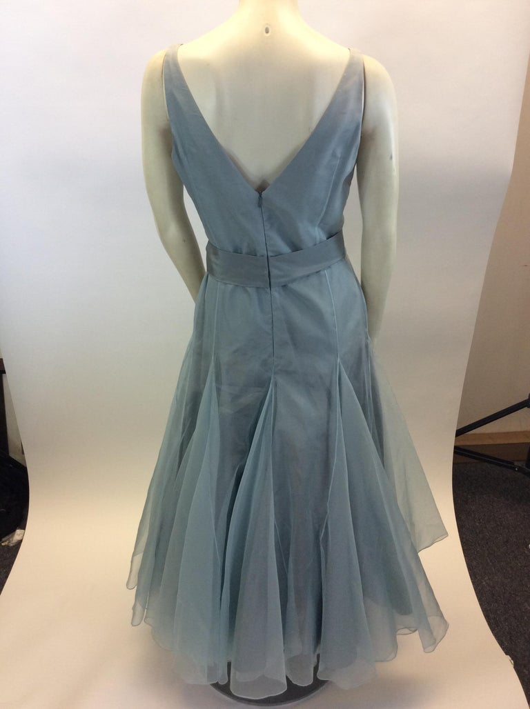 Rene Lezard Blue Formal Dress NWT For Sale at 1stDibs