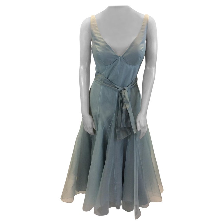 Rene Lezard Blue Formal Dress NWT For Sale at 1stDibs