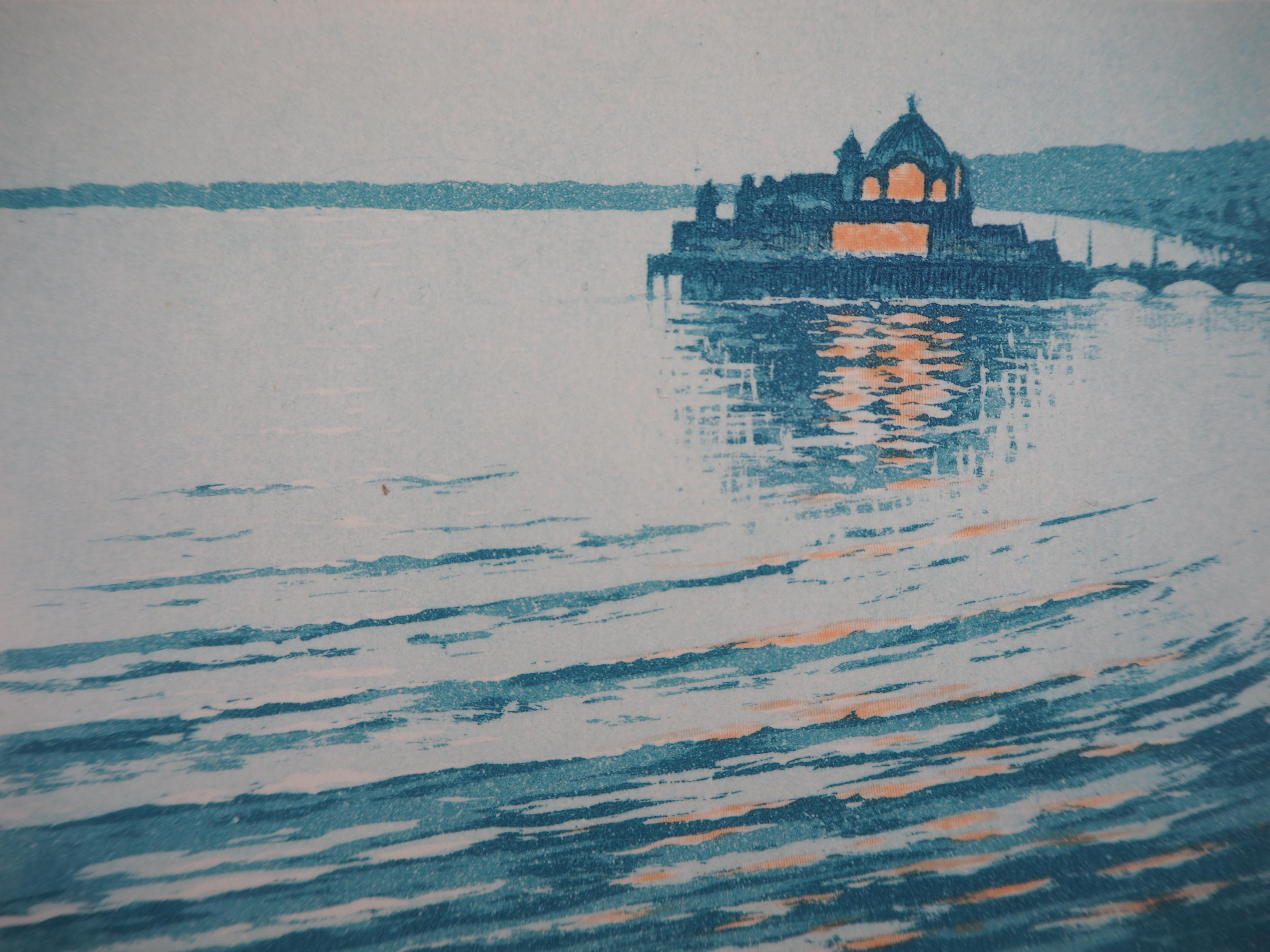 Dream of a Small Venice - Original-Radierung (Art déco), Print, von René Ligeron