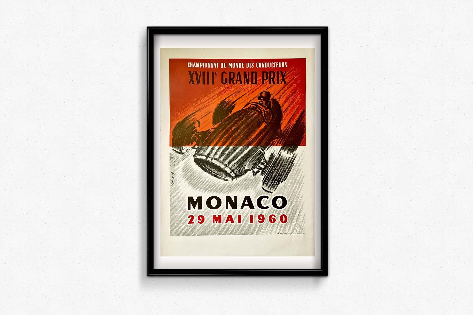1994 reprint of the Monaco World Drivers' Championship of 1960 by René Lorenzi For Sale 3
