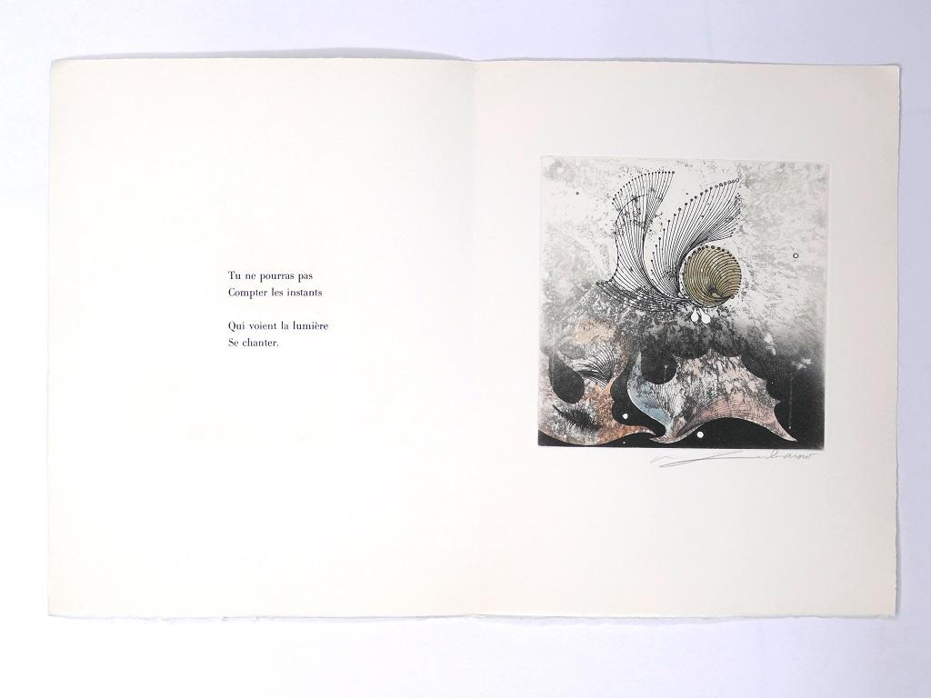 Les Instants - Original-Radierung von Renée Lubarow - 1978 – Print von René Lubarow