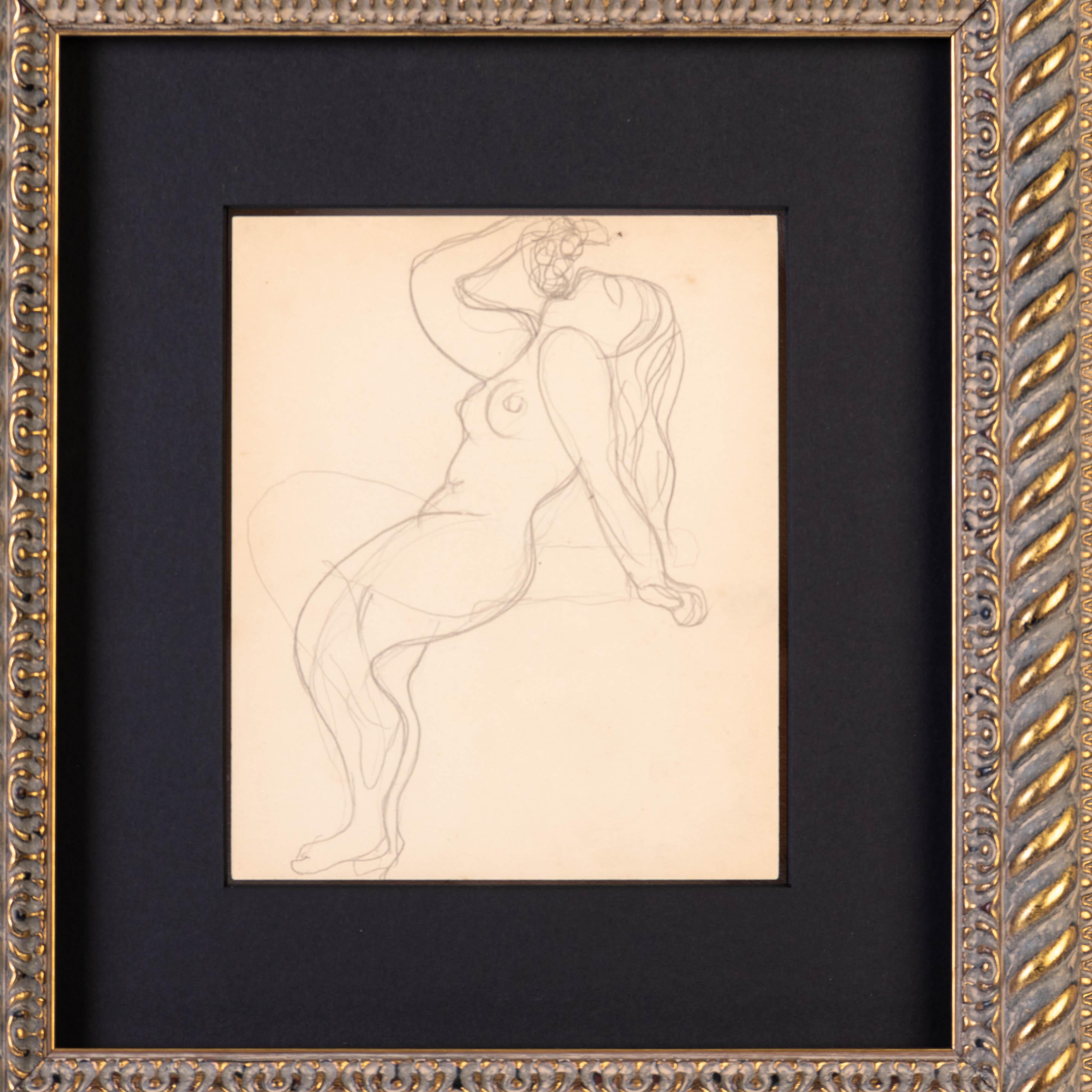 Zweiseitige Aktzeichnung von Rene Magritte (Belgisch 1898-1967) (Mitte des 20. Jahrhunderts) im Angebot