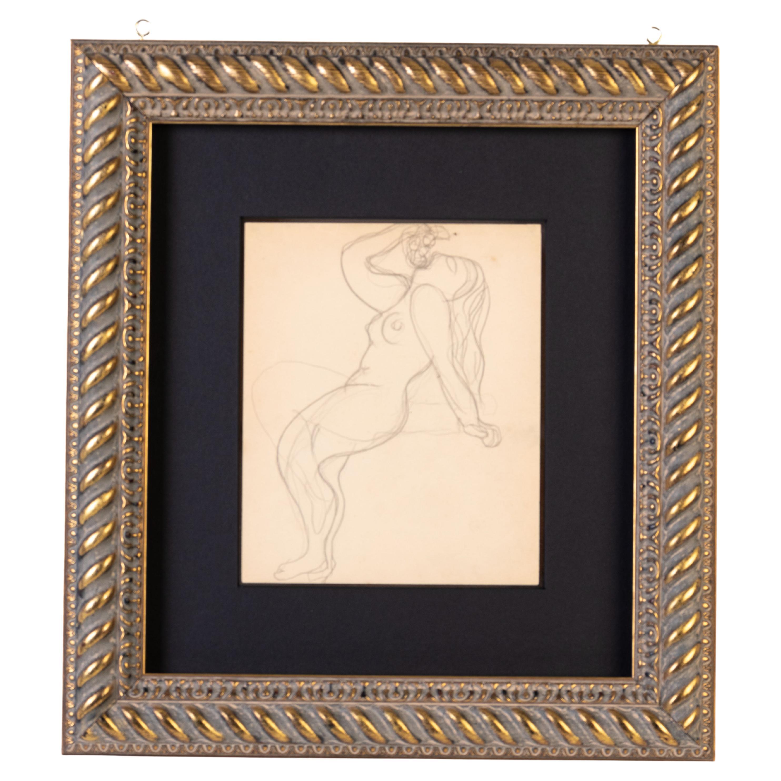 Rene Magritte (Belga 1898-1967) Disegno di nudi su due lati
