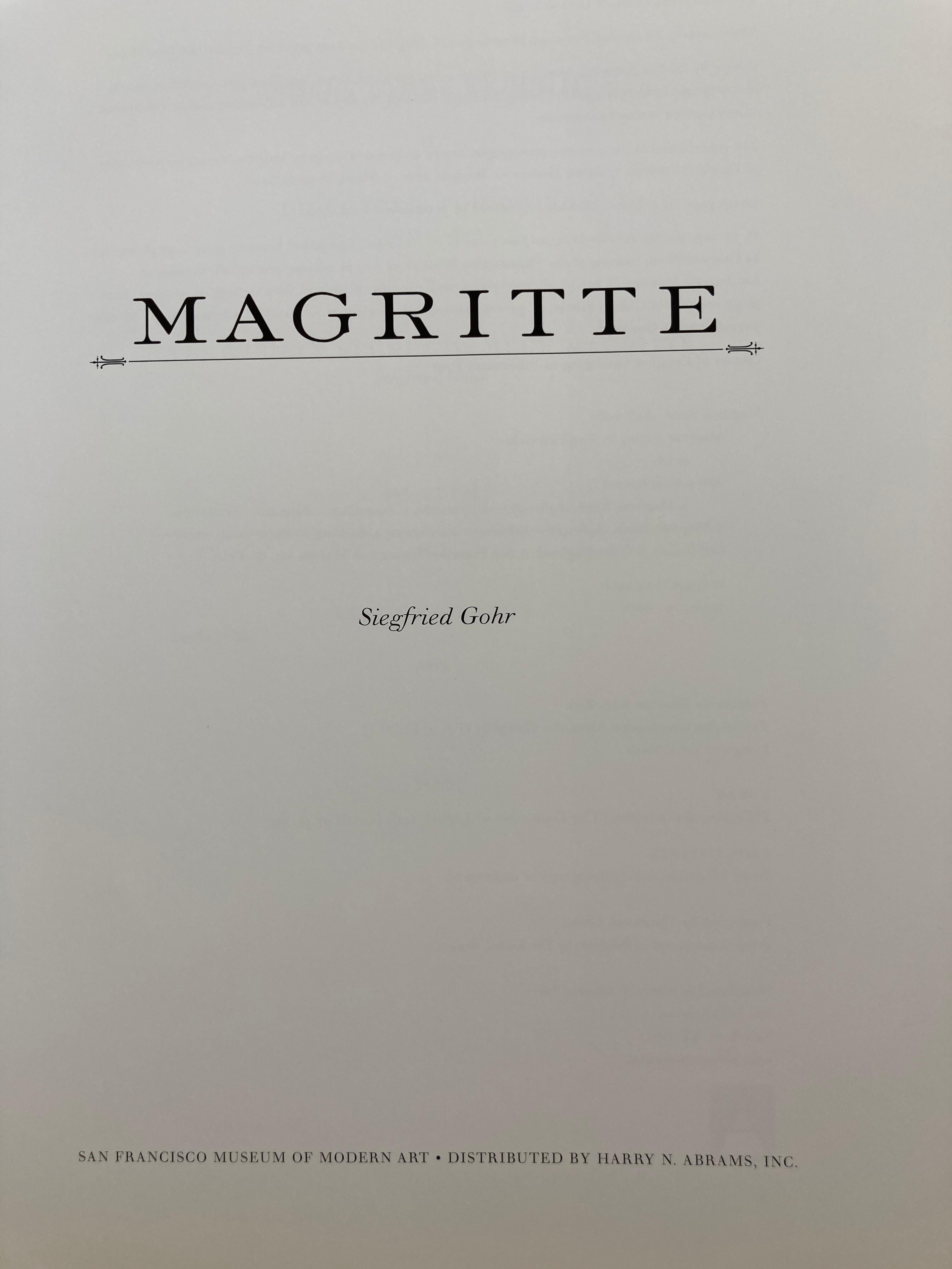Rene Magritte by Siegfried Gohr Coffee Table Book In Good Condition In North Hollywood, CA