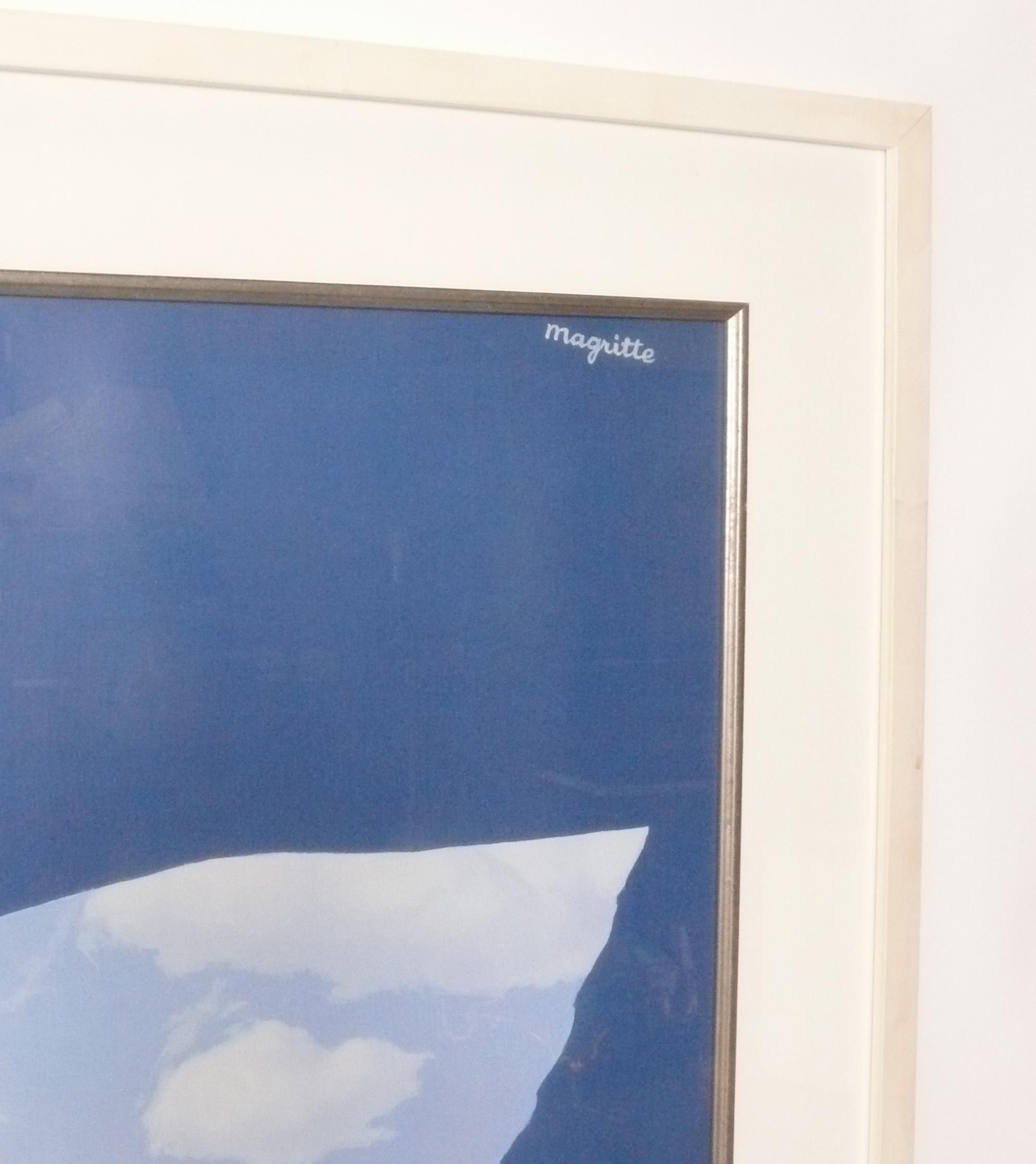 French Rene Magritte Lithograph L'Oiseau de Ciel Vibrant Colors Large Scale 43