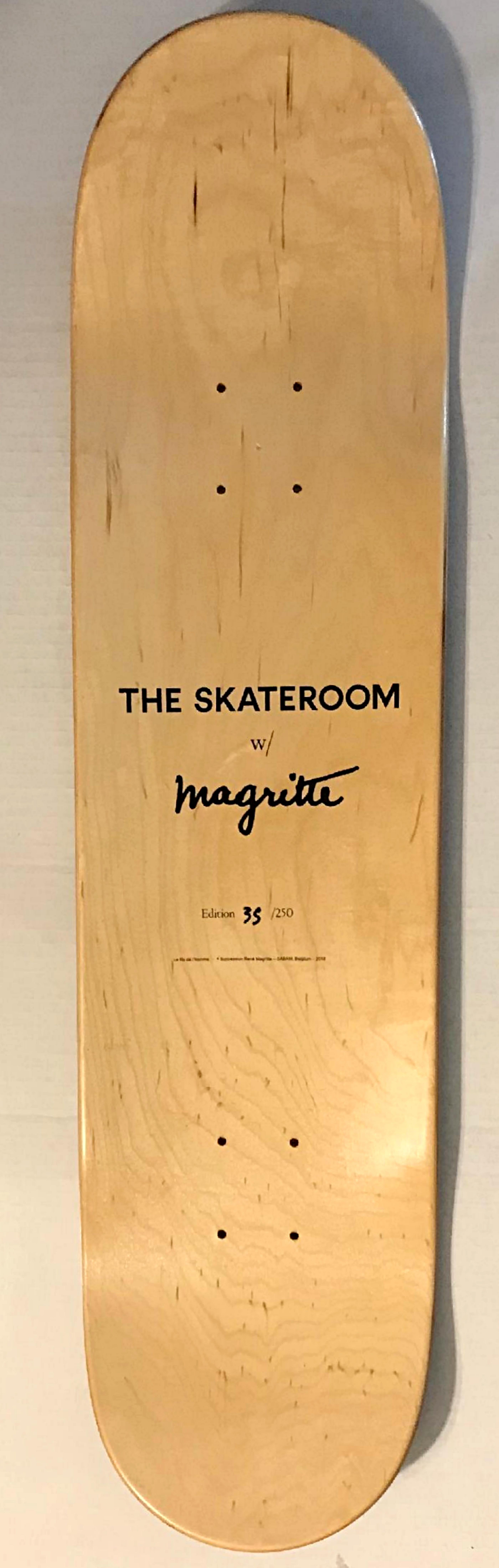 Rene His Magritte
Le fils de l'homme, 2018
Legno d'acero canadese a 7 strati di grado A
31 × 8 pollici
Edizione 35/250
Firma autorizzata dell'artista sulla coperta; numerato a mano. con COA separato firmato a mano da The Skateroom e dalla