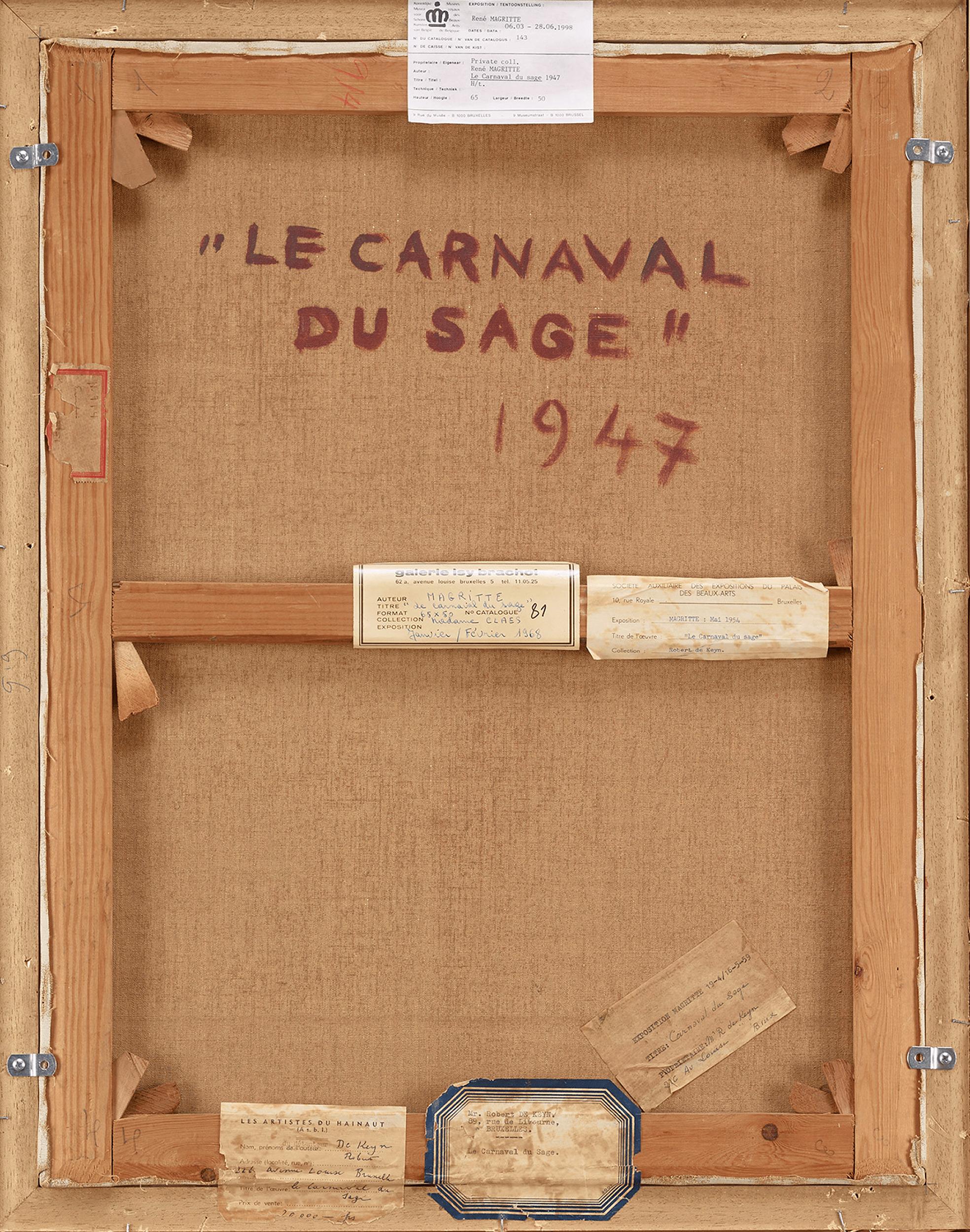 Le carnaval du sage by René Magritte For Sale 7