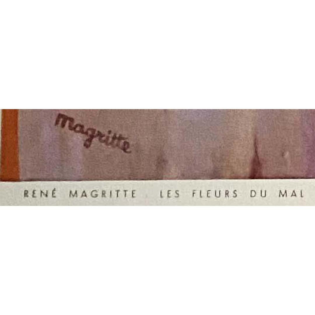 CIRCA 1960 Originalplakat von René Magritte mit dem Titel Les Fleurs du Mal  im Angebot 2