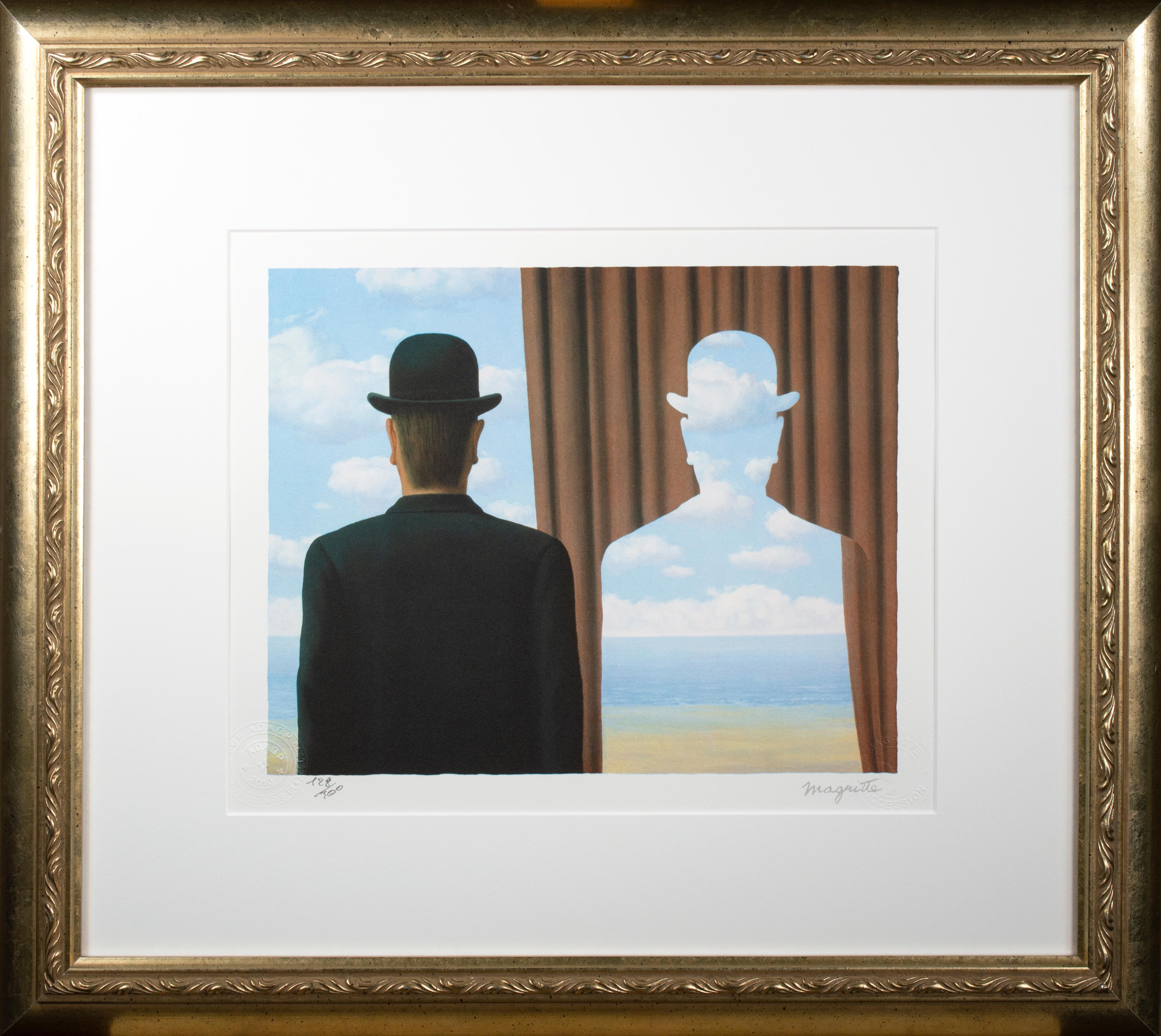 René Magritte Figurative Print - "Decalcomanie (Decalcomania), " Lithograph after 1966 Painting by Rene Magritte