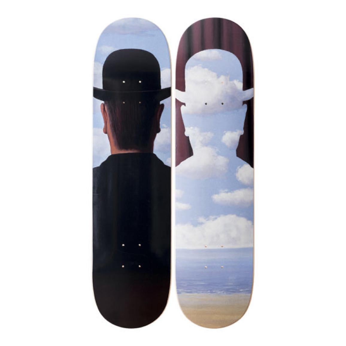 René Magritte Animal Print – Décalcomanie Skateboard Decks (3er Set)