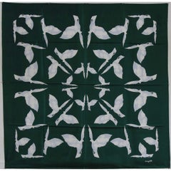 Elegante pañuelo de seda de 1993 Les Oiseaux - René Magritte