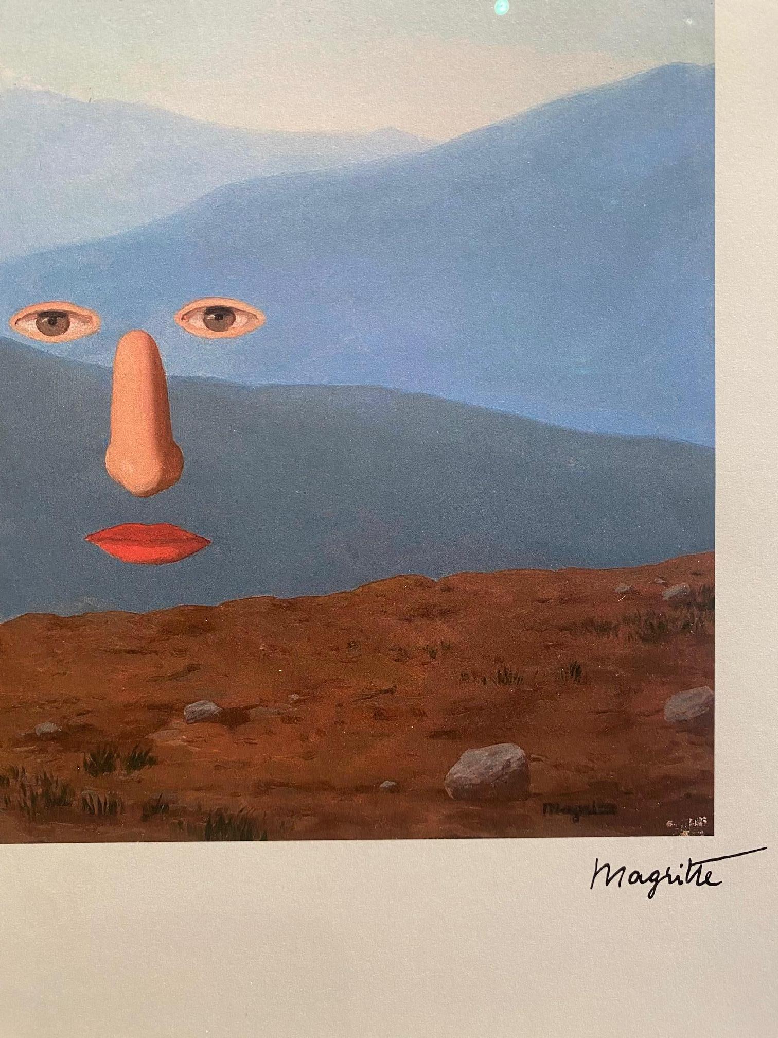 Every Day - Magritte lithograph, limited edition, surrealistic landscape For Sale 1