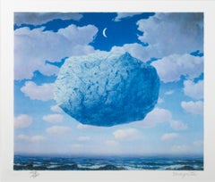 "La Fleche de Zenon (Zeno's Arrow), " Lithograph after Painting by Rene Magritte