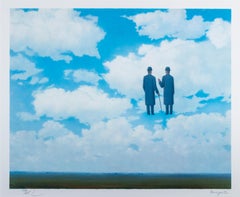 "La Reconnaissance Infinie (Il riconoscimento infinito)" Litografia di Rene Magritte