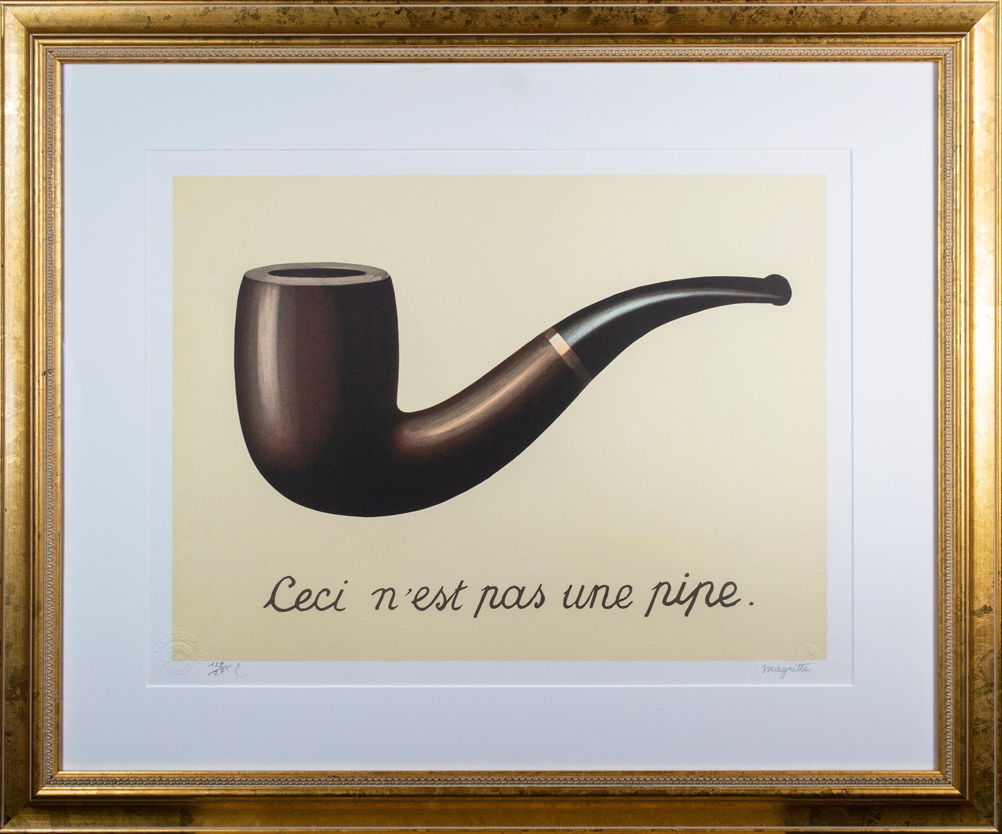 René Magritte Print - "La Trahison des images (The Treachery of Images), " Litho after Rene Magritte