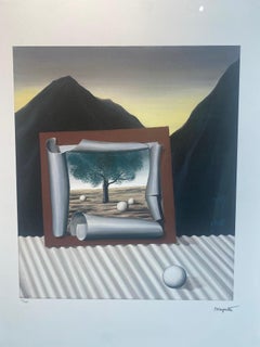 Le Bonheur du Soir - Original Magritte-Lithographie, surrealistische Landschaft