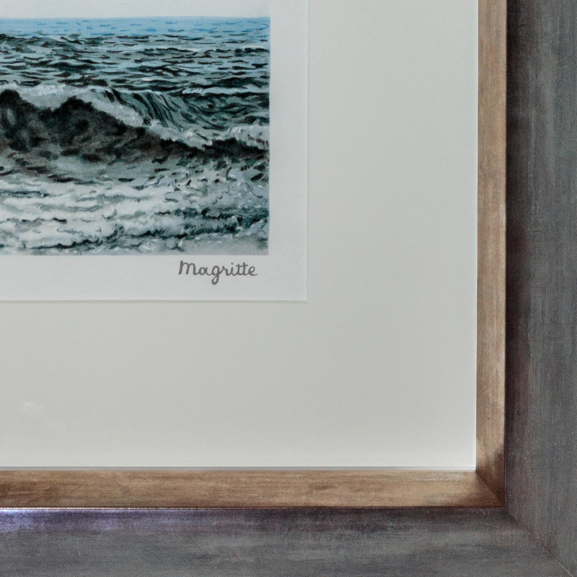 Le Château des Pyrénées (The Castle of the Pyrenees) - Gray Landscape Print by René Magritte