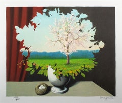 "Le Plagiat (Plagiarism), " Lithograph after the 1940 Painting by Rene Magritte