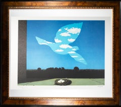 Used "Le Retour (Return), " Color Lithograph after Painting by Rene Magritte