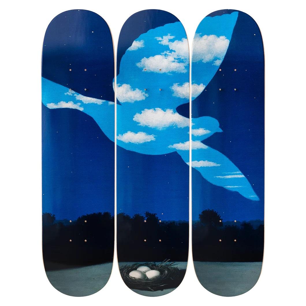 René Magritte Animal Print – Le Retour Skateboard-Decken (Set von 3)