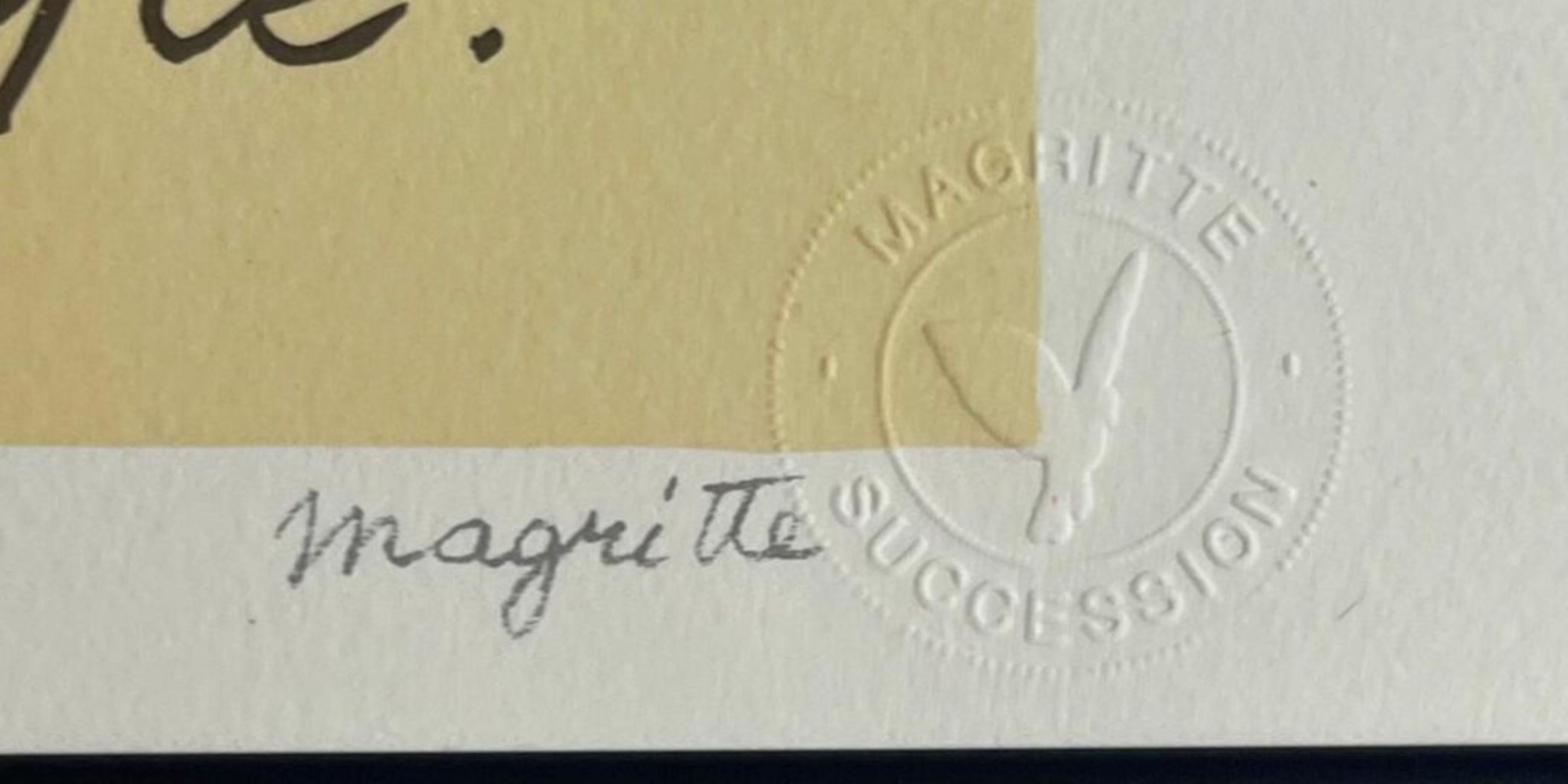 Le Trahison des Images: Ceci N'Est Pas Une Pipe, Litografia su Arches BFK Rives - Print di René Magritte