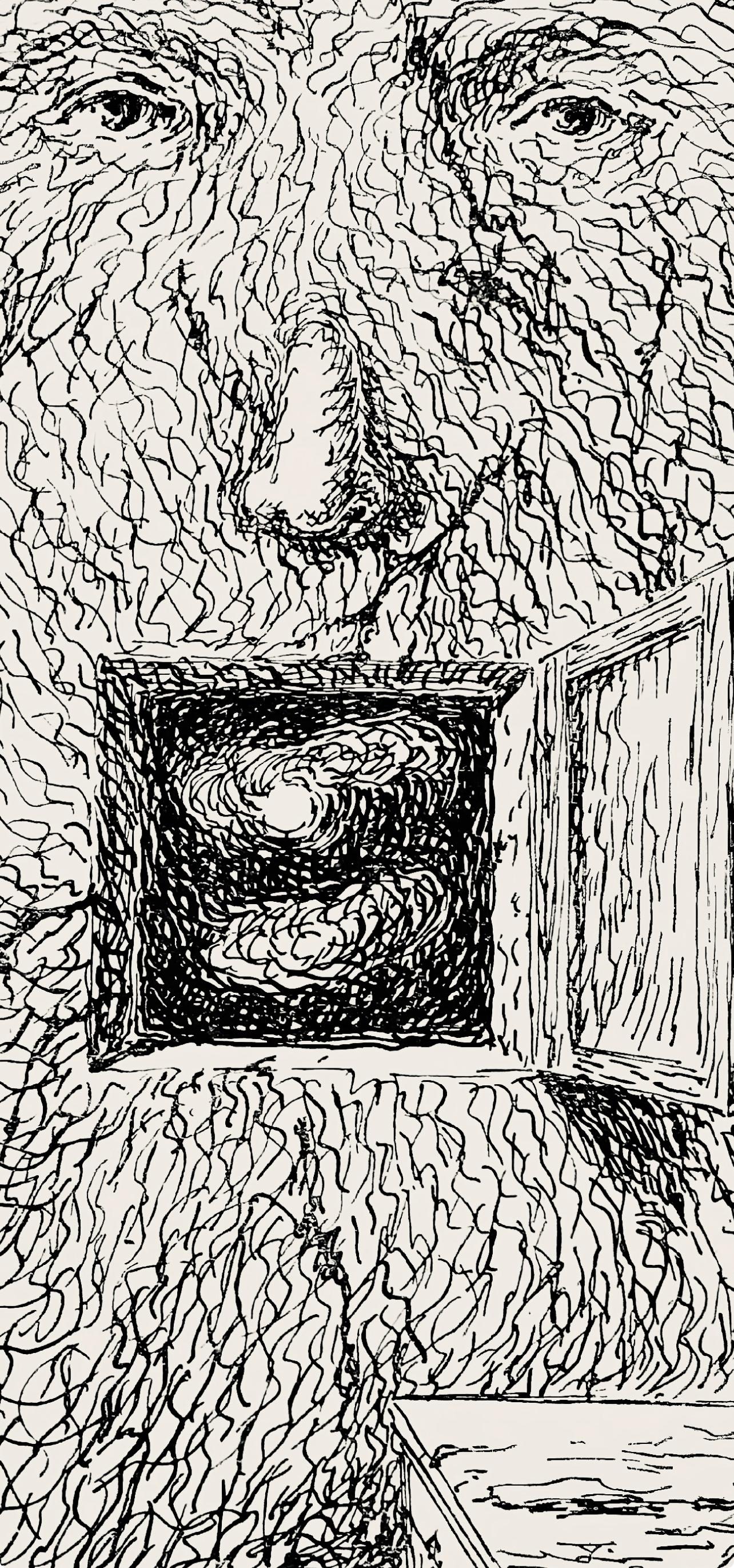 Magritte, Composition, Les chants de Maldoror (after) - Print by René Magritte