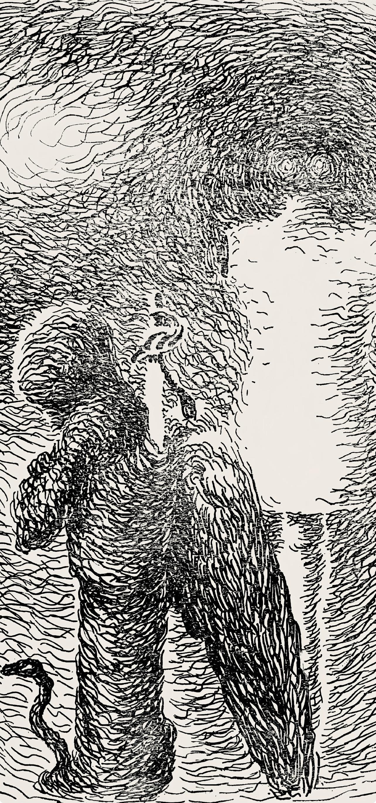 Magritte, Composition, Les chants de Maldoror (after) - Print by René Magritte