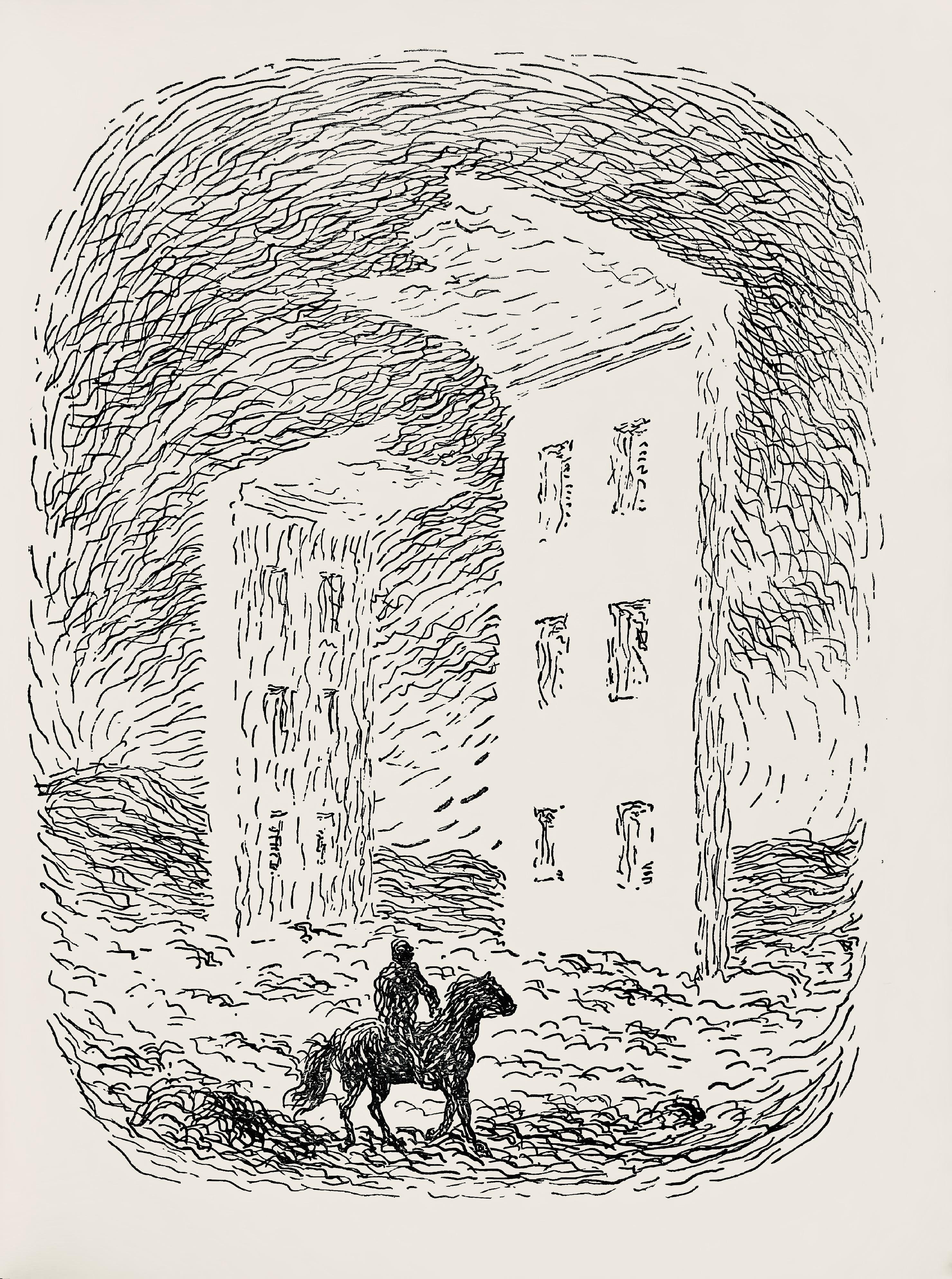Lithograph on vélin papier pur chiffon paper. Paper Size: 10 x 7.375 inches. Inscription: Unsigned and unnumbered, as issued. Notes: From the album, Les chants de Maldoror, illustrations de René Magritte, 1948. Published and printed by Éditions La
