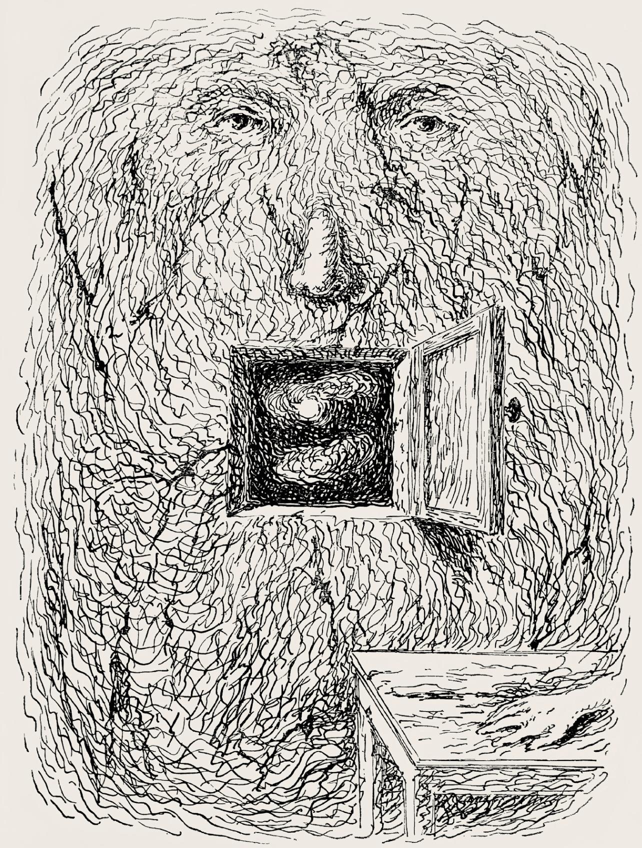 René Magritte Still-Life Print - Magritte, Composition, Les chants de Maldoror (after)