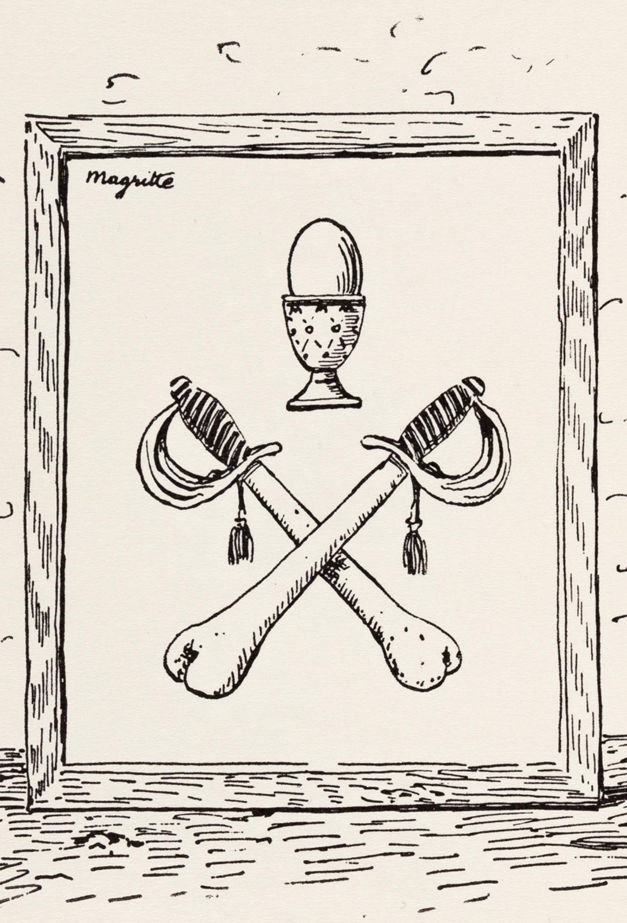 Magritte, Composition, Poèmes 1923-1958, Dix dessins de René Magritte (d'après) en vente 1