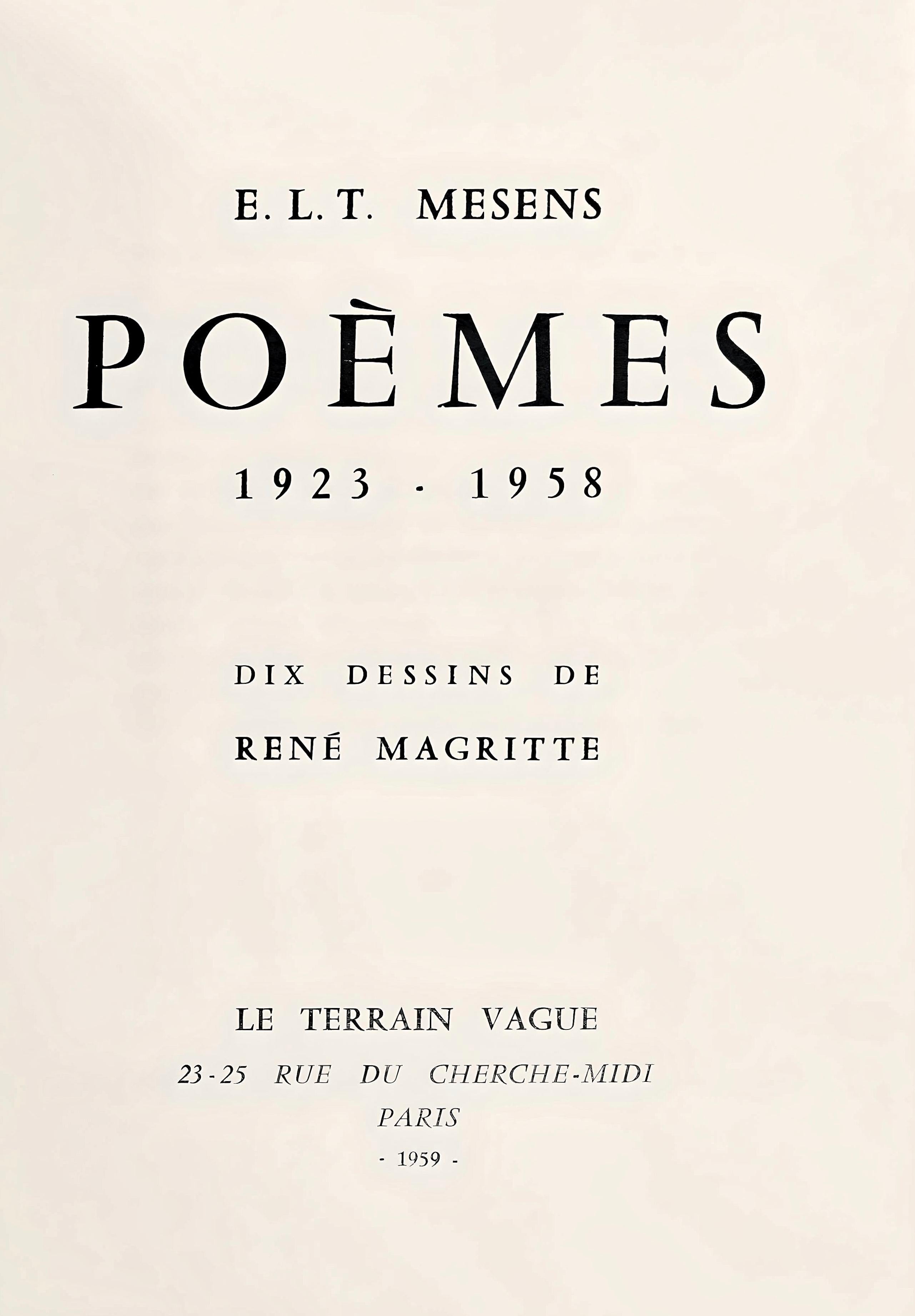 Magritte, Composition, Poèmes 1923-1958, Dix dessins de René Magritte (after) For Sale 4