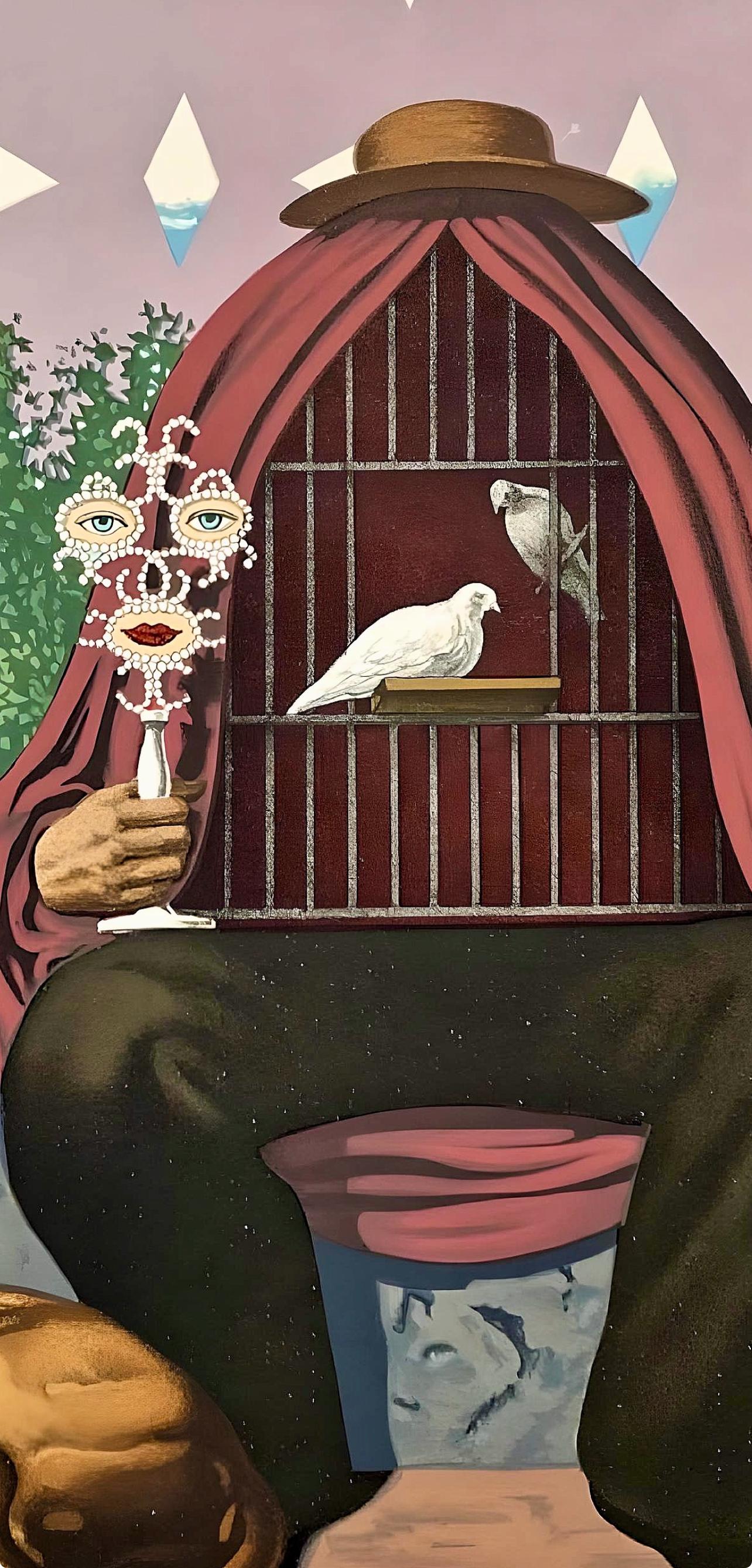 Magritte, Deux Tourterelles, dans la Chaude Pénombre de Leur Maison (after) For Sale 1