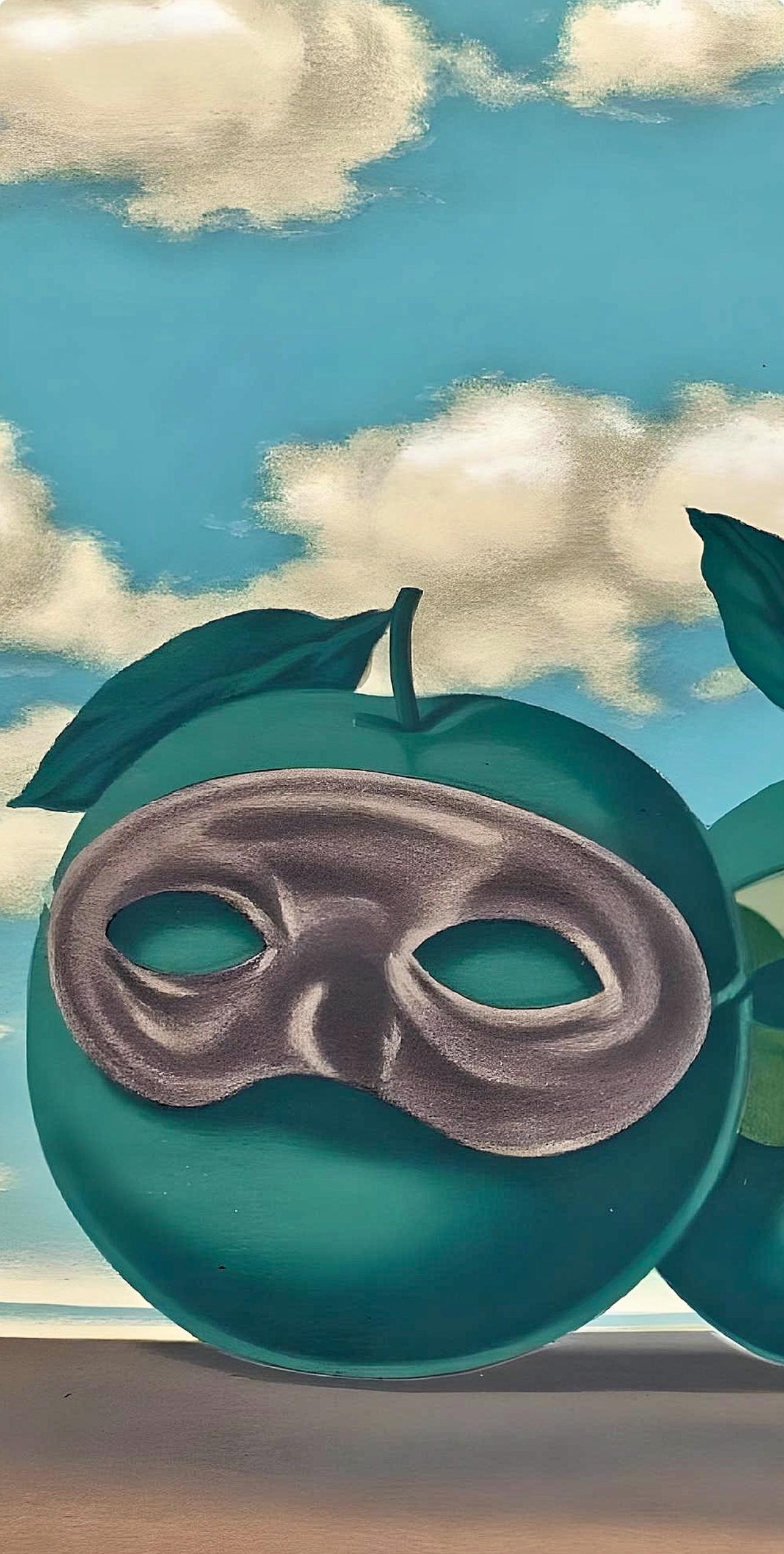 Magritte, Il y a sur le Rivage de la Mer Deux Pommes Visiteuses (after) For Sale 1