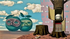 Vintage Magritte, Il y a sur le Rivage de la Mer Deux Pommes Visiteuses (after)