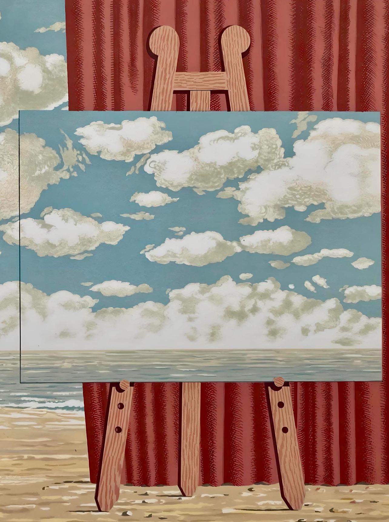 Magritte, La Belle Captive (nach) – Print von René Magritte