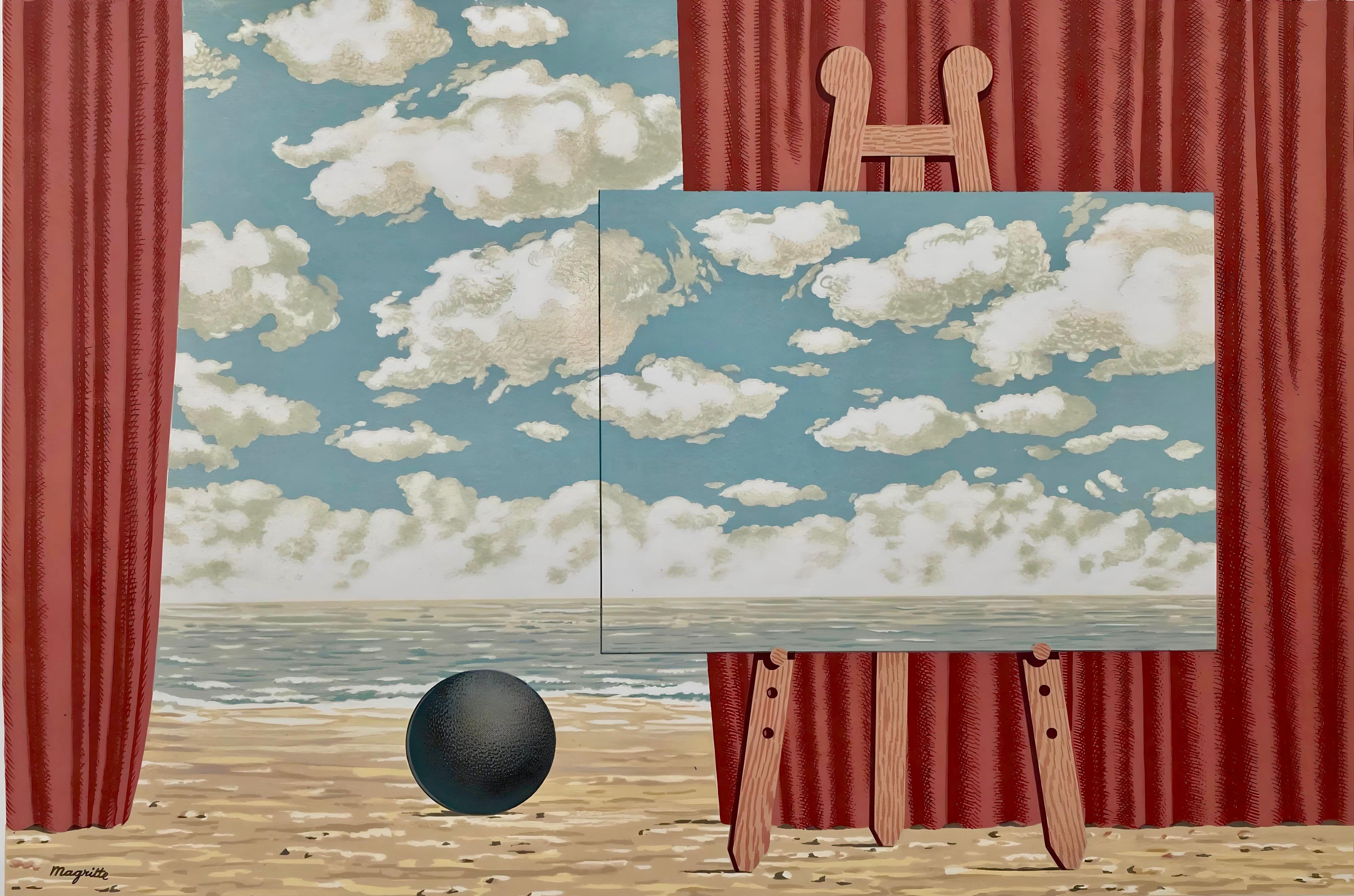 René Magritte Still-Life Print – Magritte, La Belle Captive (nach)