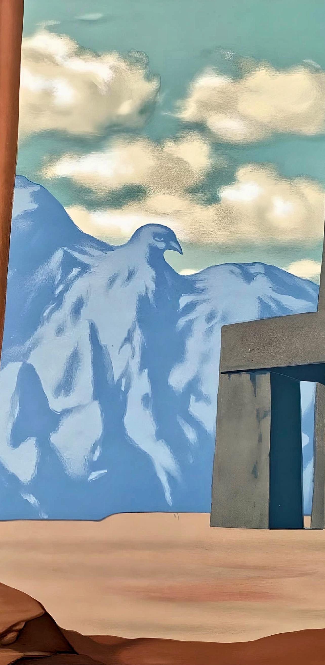 Magritte, Les Claires-Voies d'un Jeune Regard Embaument la Fête d'un Vie (after) - Surrealist Print by René Magritte