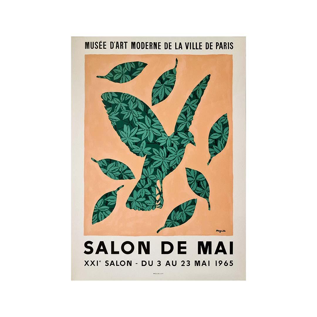 Das Originalplakat von Magritte für den Salon de Mai 1965 - Musée d'art Moderne Paris (Surrealismus), Print, von René Magritte