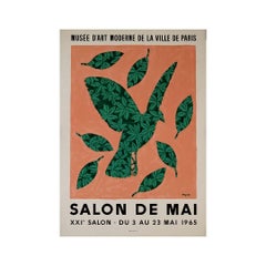Magritte's original poster for the 1965 Salon de Mai - Musée d'art Moderne Paris