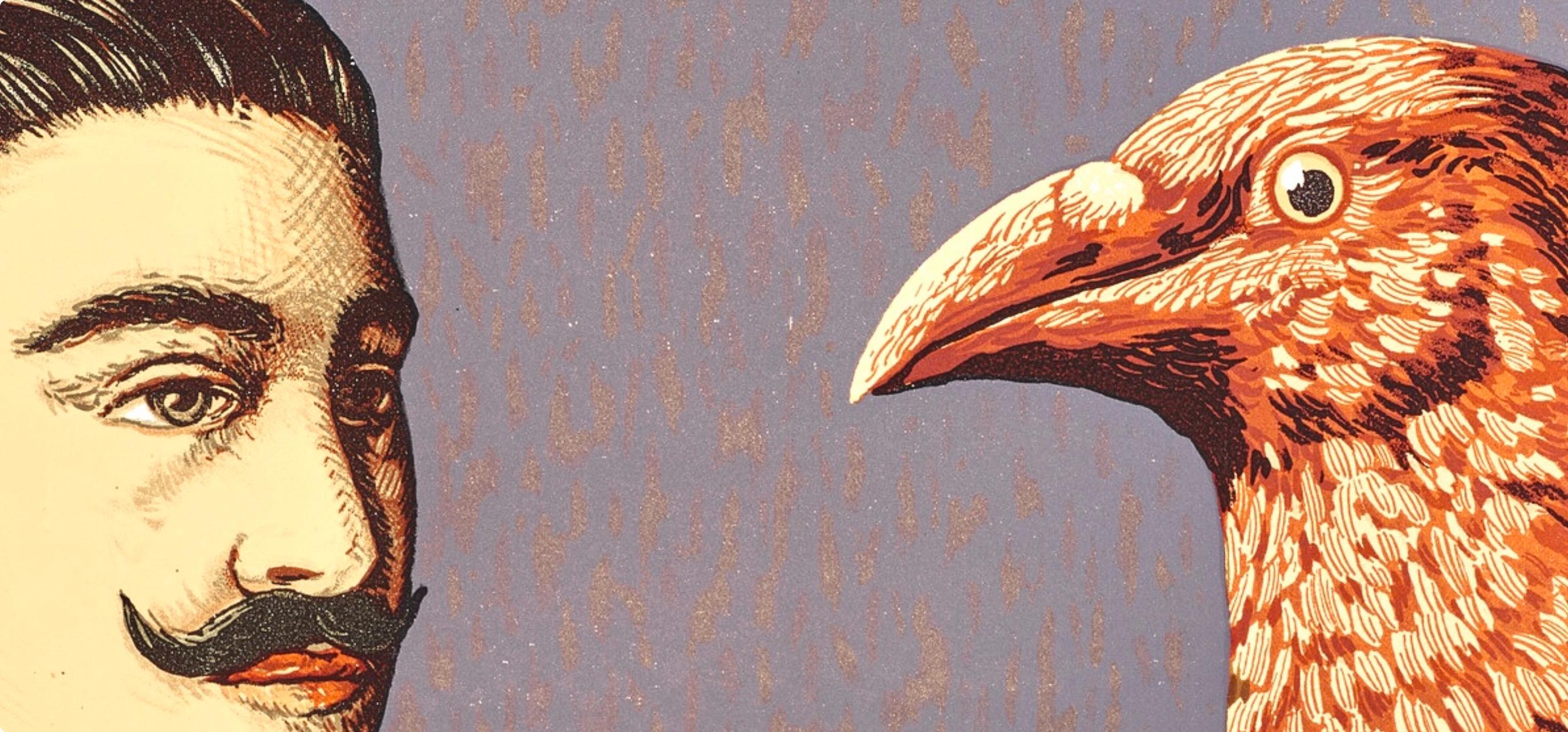 Rene His, Pierres précieuses, 1968 (d'après) - Marron Figurative Print par René Magritte