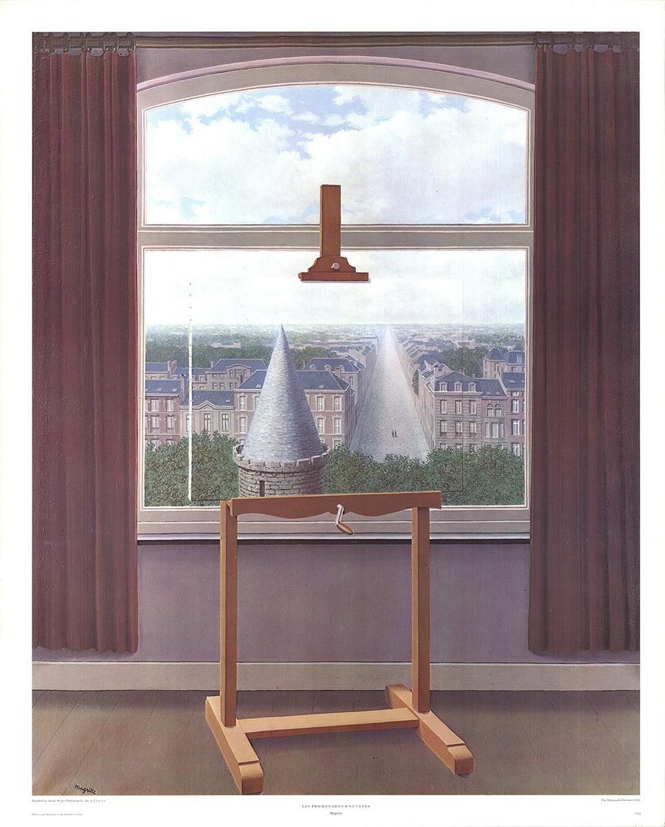 Rene Magritte « Les Promenades d'Euclide » 1973- Vintage - Print de René Magritte
