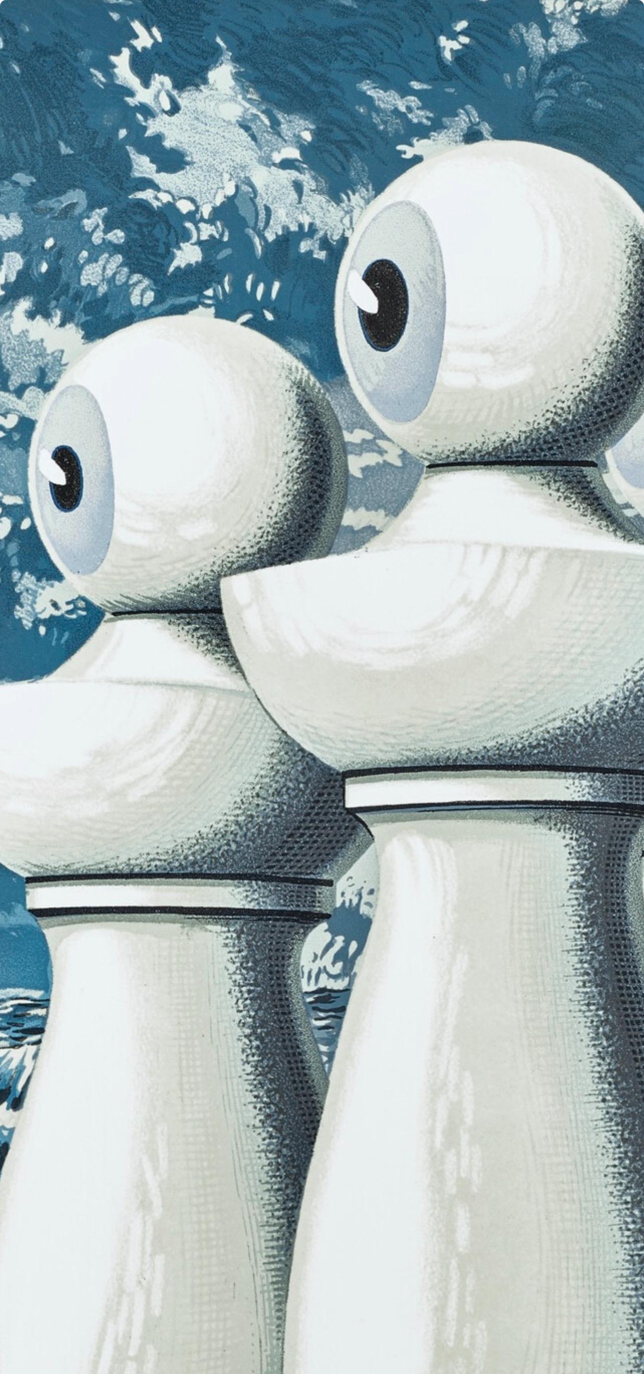 Rene Magritte, The Difficult Crossing, 1968 (after) - Gray Figurative Print by René Magritte