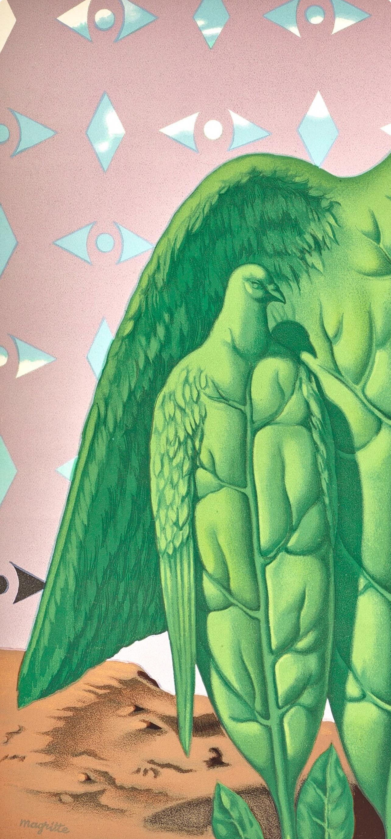 Rene Magritte, The Great Birds are Those of Treasure Island, 1968 (after) - Beige Still-Life Print by René Magritte