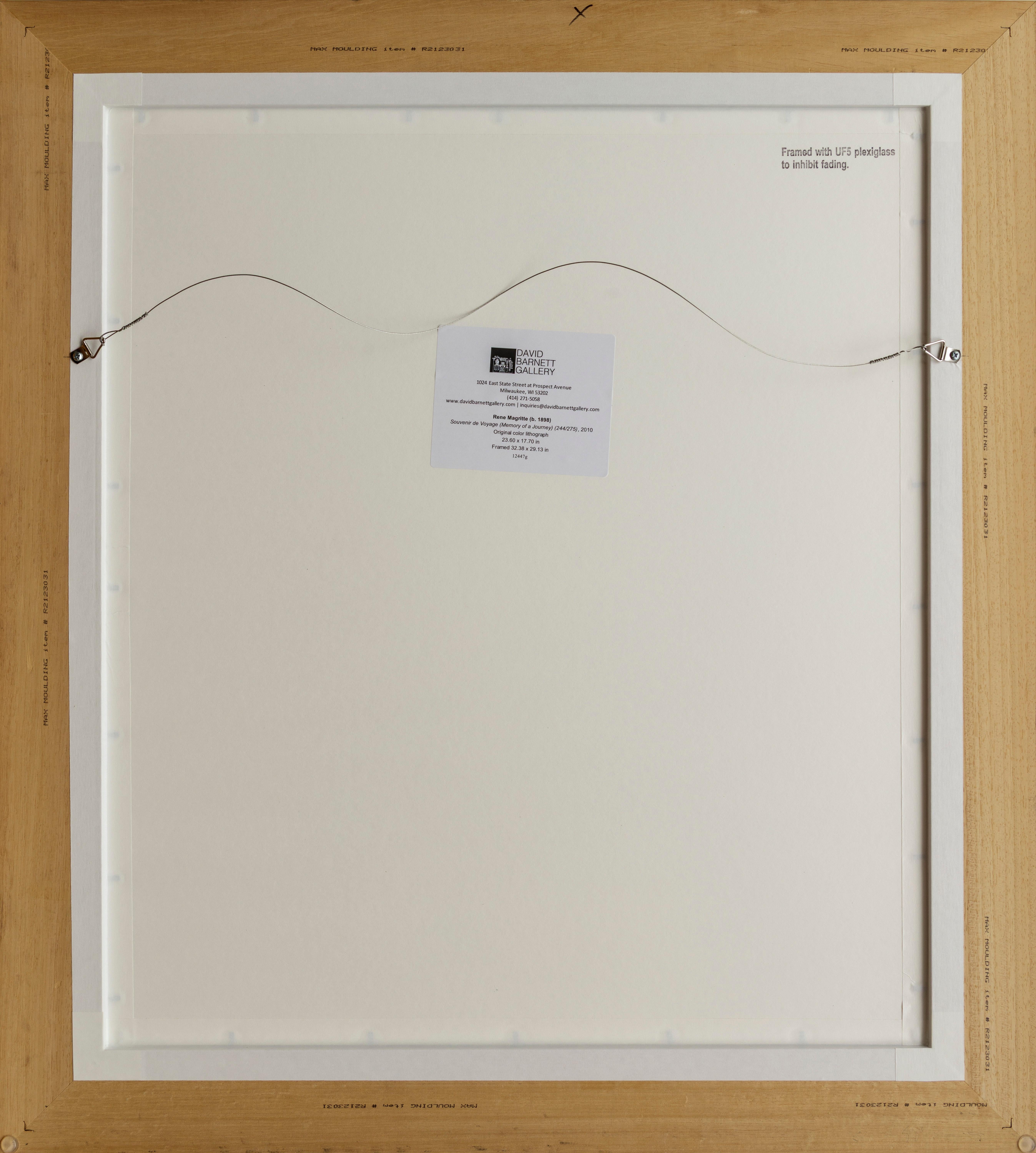 Souvenir de Voyage (Memory of a Journey) - Gray Landscape Print by René Magritte