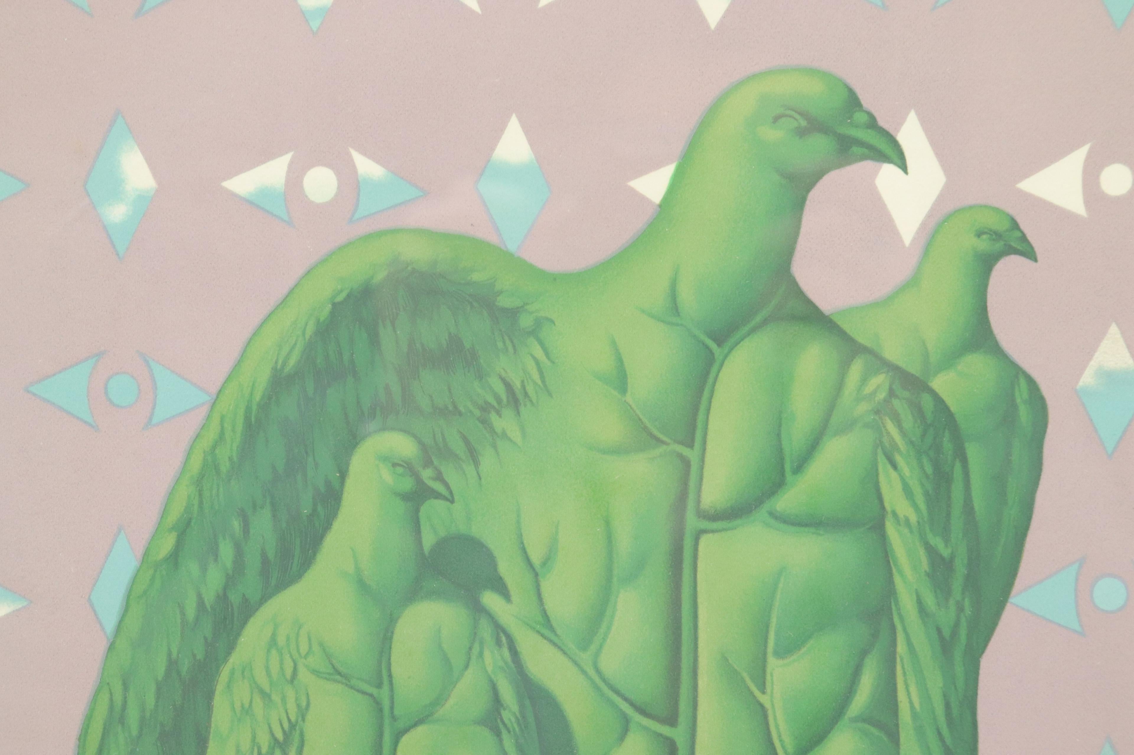 Sogno surrealista Litografia del maestro belga Magritte Firmata a matita da Mourlot - Print di René Magritte