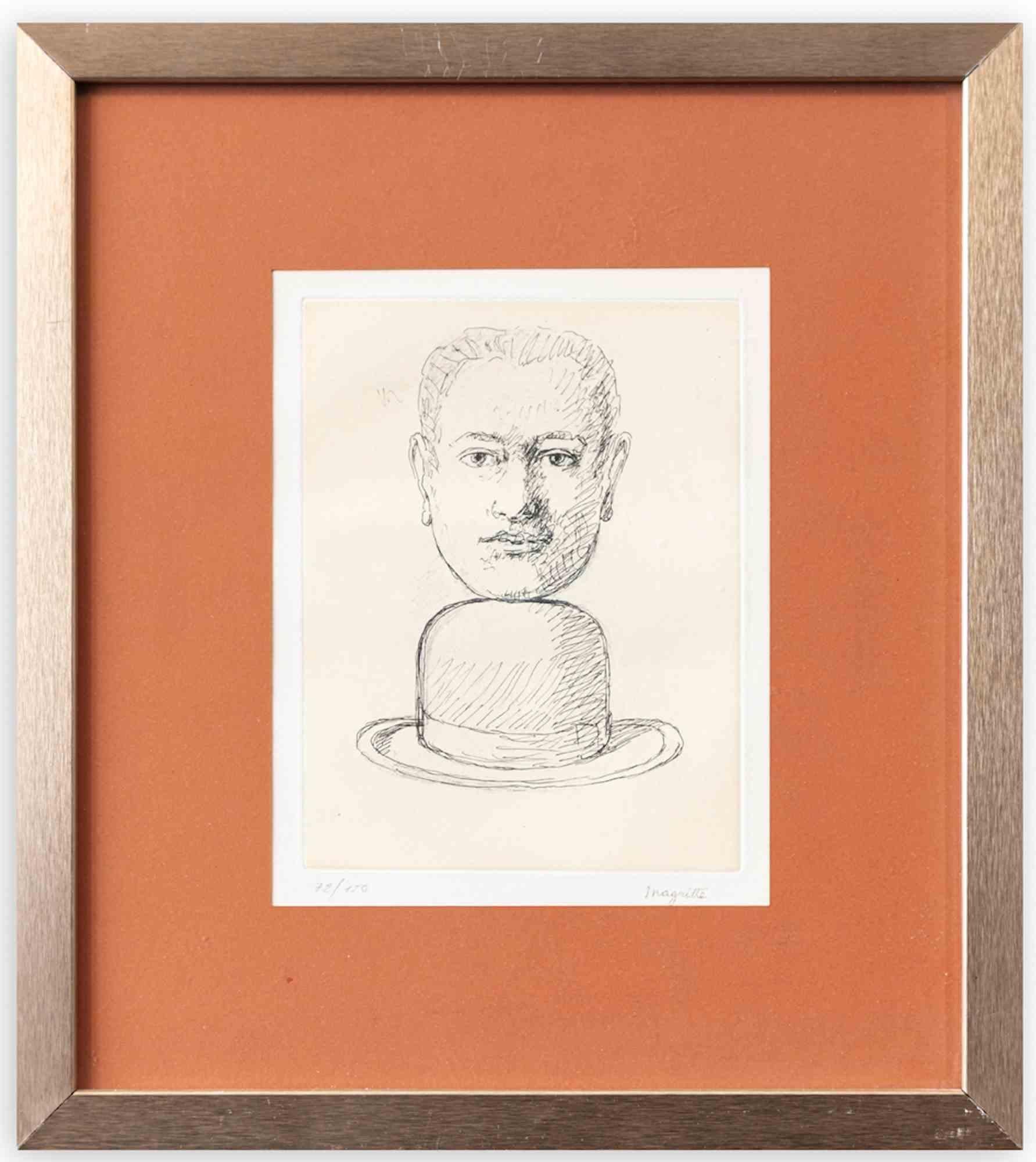  Untitled - Etching by René Magritte - 1968 For Sale 1