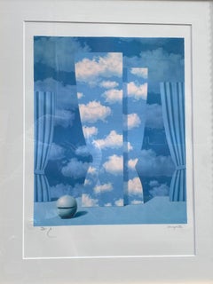 Vintage Wasted Effort - Magritte lithograph surrealistic work after his 1962 painting