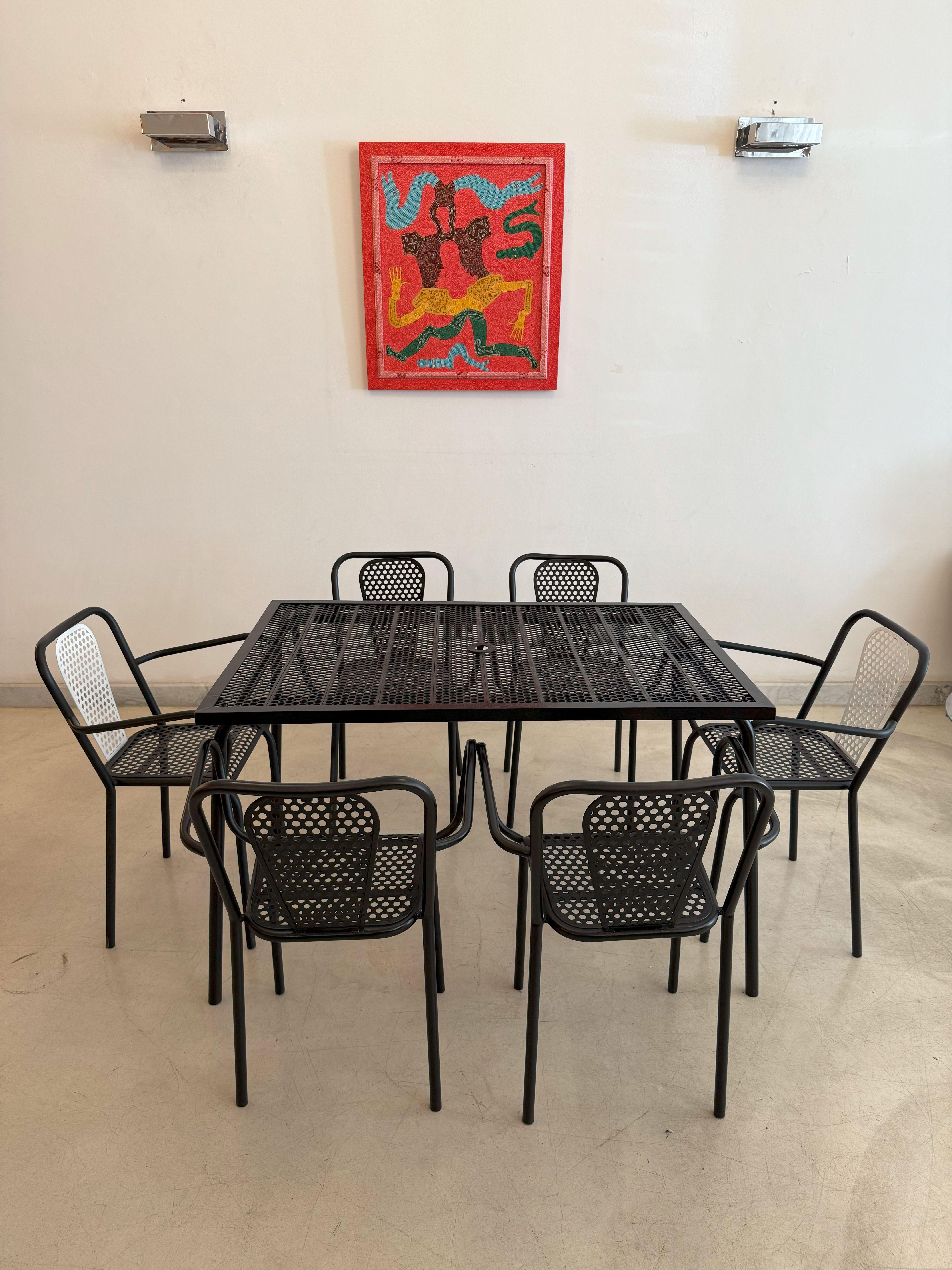 René Malaval Vintage Set of 6 Garden Chairs, circa 1955 For Sale 5