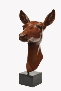 Phebe Red Deer Bronze Sculpture Contemporary Art Animal 